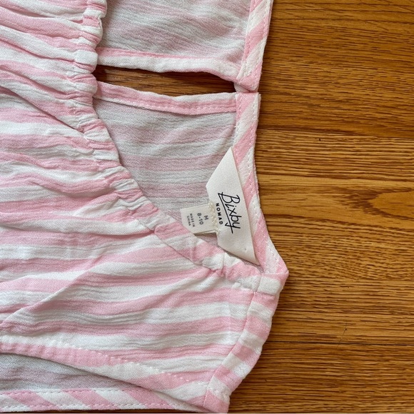 Pink and White Striped Sleeveless Top - Picture 3 of 7